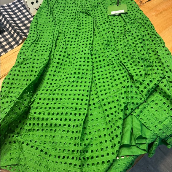 Kate Spade Vibrant Green A-Line Eyelet Skirt - Picture 6 of 6